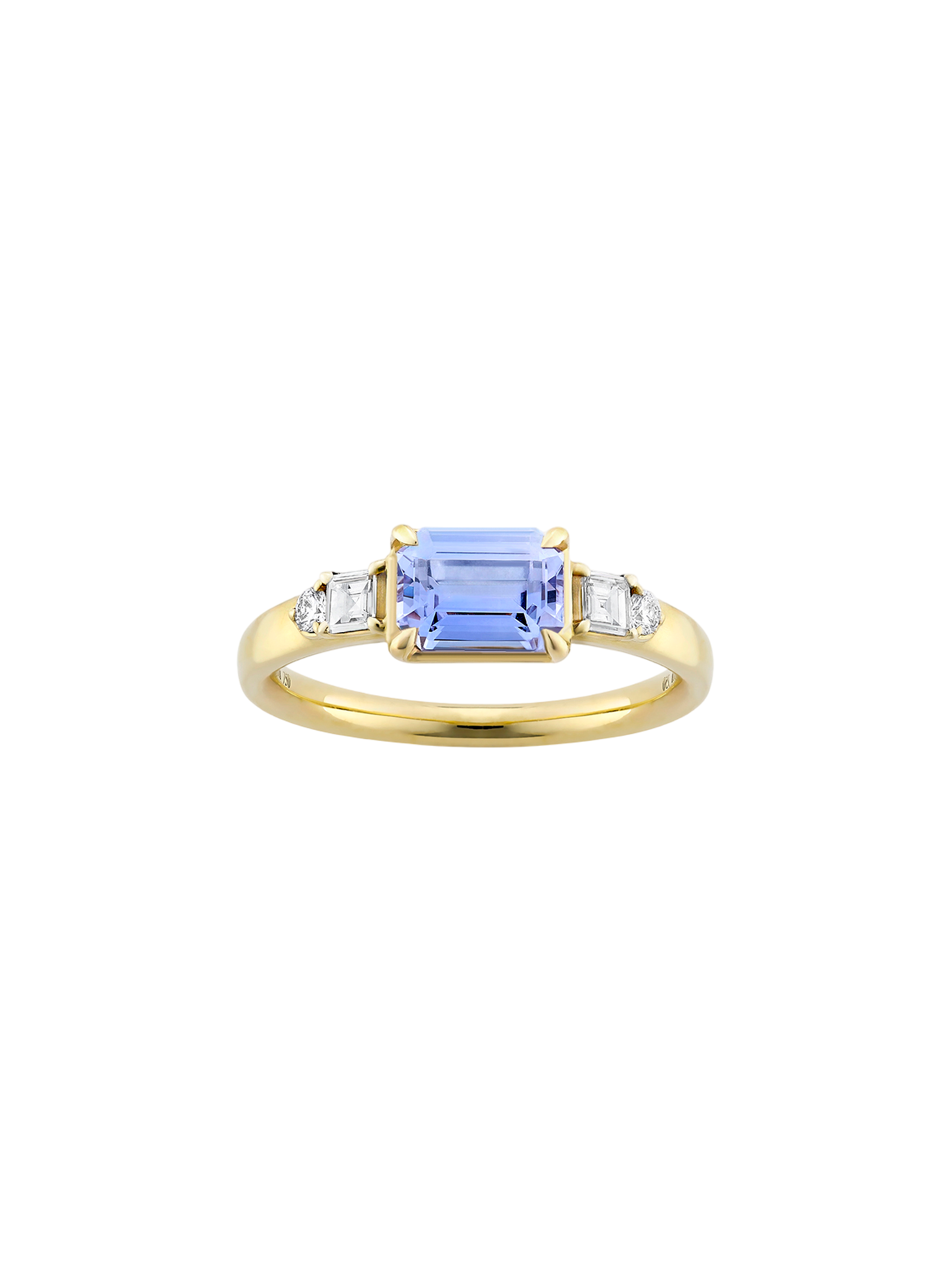 Lena blue sapphire & diamond ring